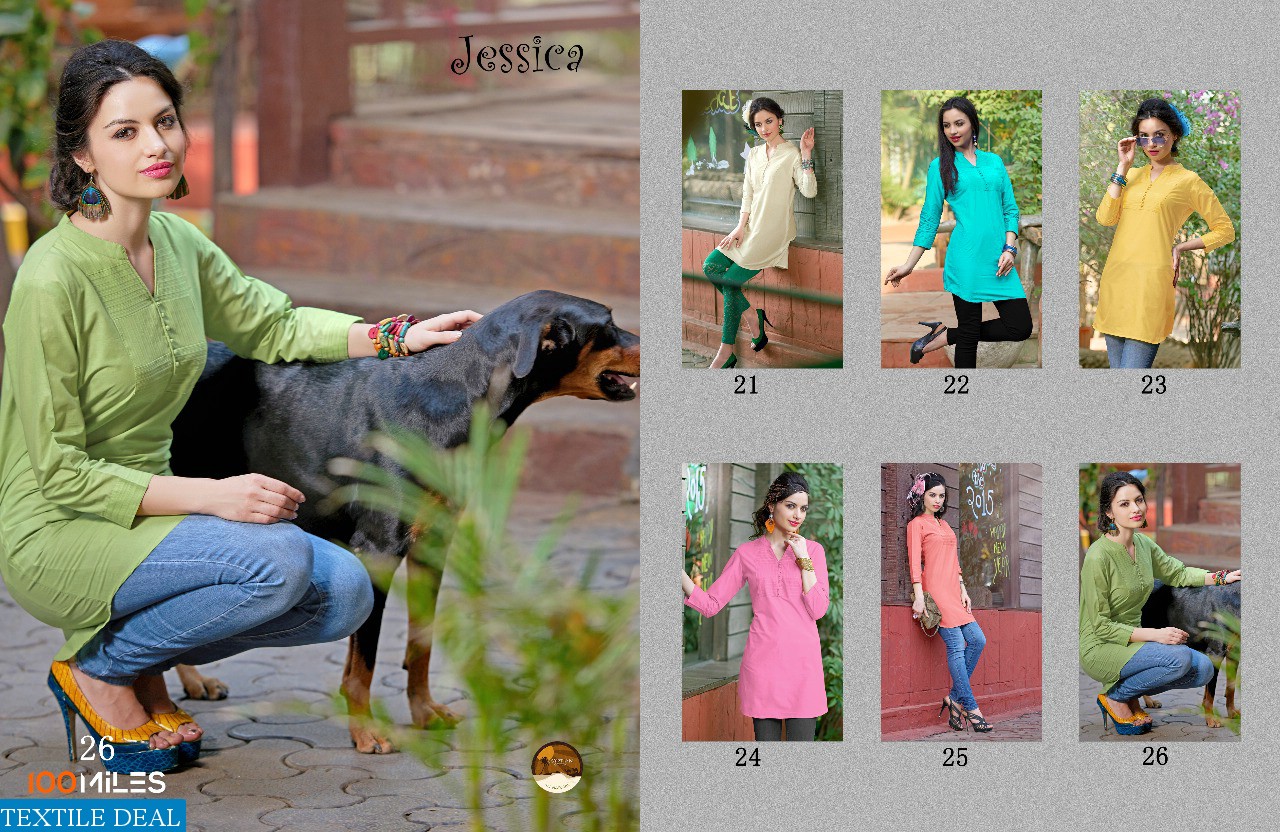 100 miles jessica vol-3 Wholesale Ready made Kurtis